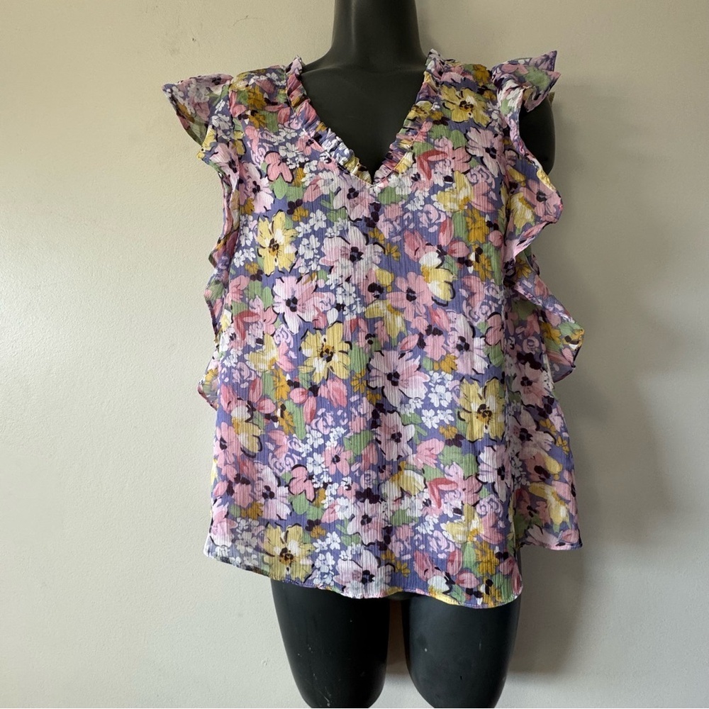 Kori Multicolor Floral Ruffle Blouse